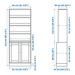 Measurement Illustration - HAVSTA storage combination