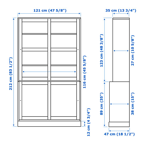 HAVSTA, vitrina con puertas correderas de vidrio. 7 de 8 abrir diálogo