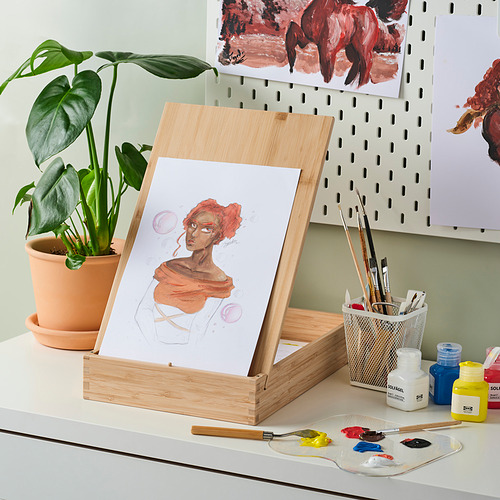 SOLFÅGEL, 3-piece easel and accessories set. 2 of 6 open dialog