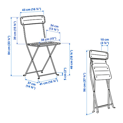 SUNDSÖ, mesa plegable y 2 sillas plegables. 7 de 7 abrir diálogo