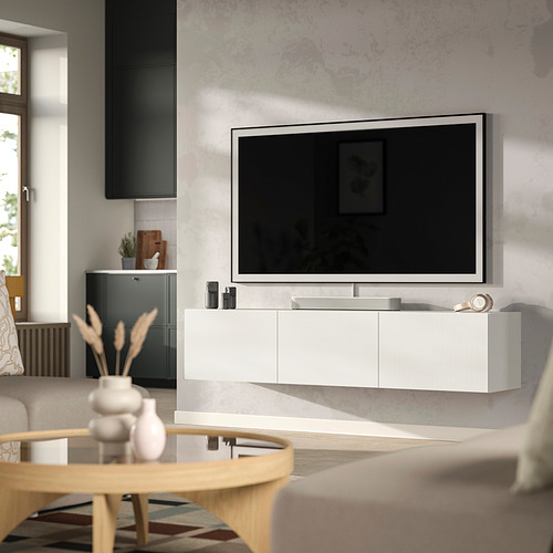 BESTÅ, TV bench with doors. 2 of 6 open dialog