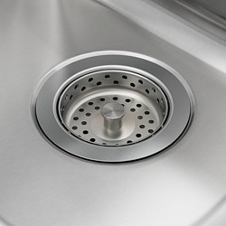 Measurement Illustration - HILLESJÖN 1 1/2 bowl dual mount sink