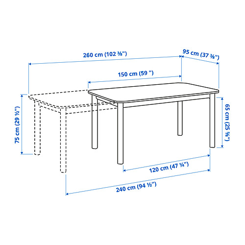 STRANDTORP / BERGMUND, Mesa de comedor extensible y 8 sillas. 10 de 10 abrir diálogo