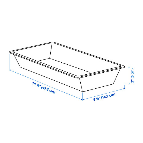 Measurement Illustration - UPPDATERA utensil tray