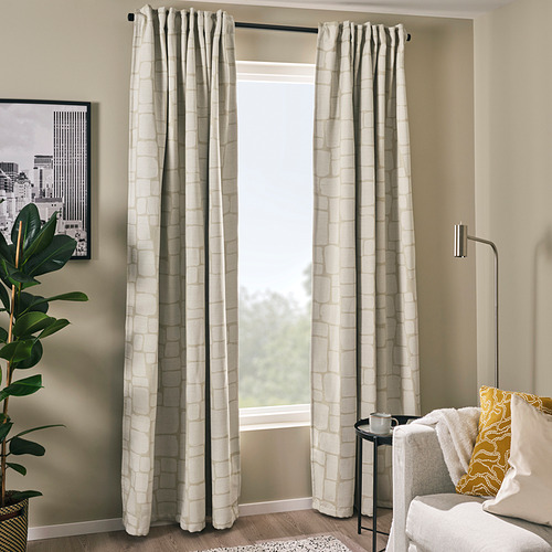 LÖNNSTÄVMAL, cortinas opacas, 1 par. 2 de 9 abrir diálogo