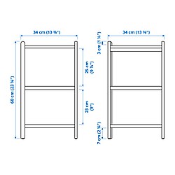 Measurement Illustration - STEGESUND corner shelf