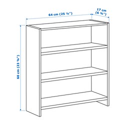 Ilustración de medidas - PÅHL estante de escritorio