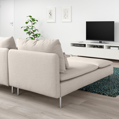 SÖDERHAMN, 2 seat sofa with chaise longue. 3 of 7 open dialog