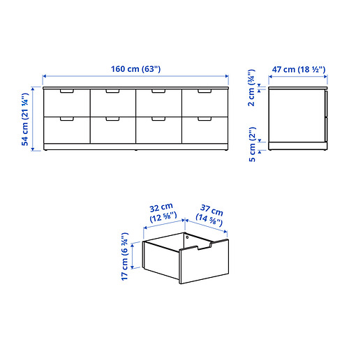 NORDLI, Chest of 8 drawers. 6 of 6 open dialog
