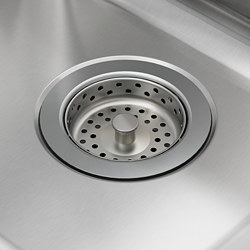 Measurement Illustration - LÅNGUDDEN Inset sink 2 bowls with water trap