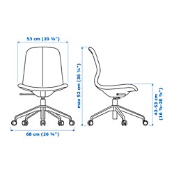 Ilustración de medidas - LÅNGFJÄLL silla de confidente