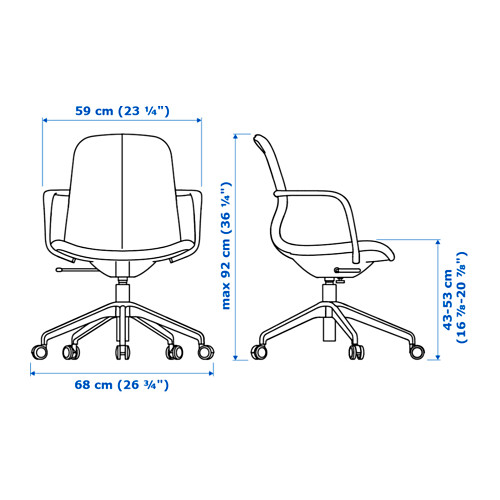 LÅNGFJÄLL, conference chair with armrests. 7 of 7 open dialog