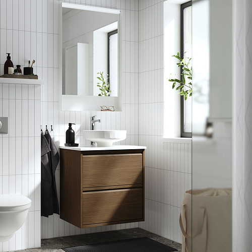 ÄNGSJÖN / LERSJÖN, Bathroom vanity with sink & faucet. 2 of 8 open dialog