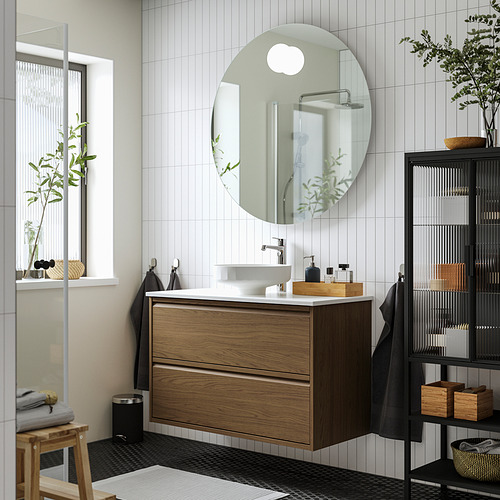 ÄNGSJÖN / LERSJÖN, Bathroom vanity with sink & faucet. 2 of 8 open dialog