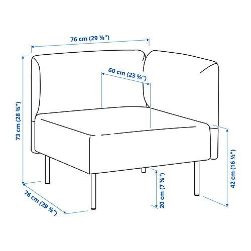 LILLEHEM, sofá modular de 5 plazas con mesa auxilar. 9 de 9 abrir diálogo