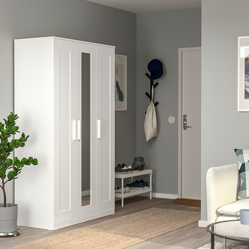 BRIMNES, wardrobe with 3 doors. 3 of 8 open dialog