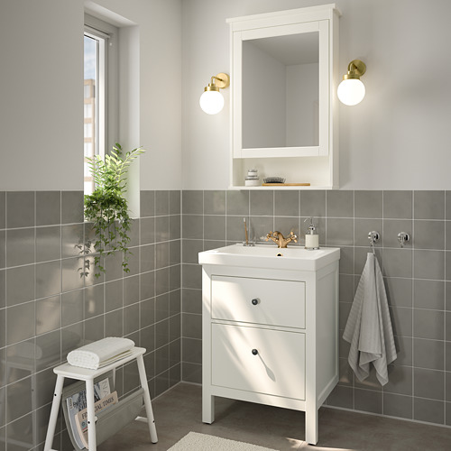 HEMNES / ORRSJÖN, bathroom vanity w/ drawers and sink. 2 of 4 open dialog