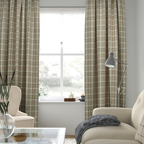 HÄGGVECKMAL, room darkening curtains, 1 pair. 2 of 7 open dialog
