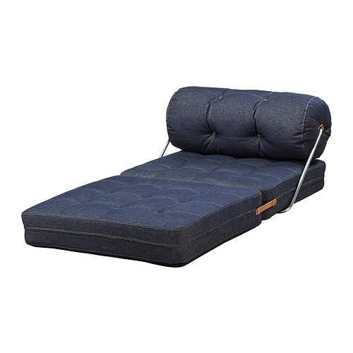 VÅRKUMLA: silla cama vaquera compacta, cojín suave, diseño plegable, garantía de una década.