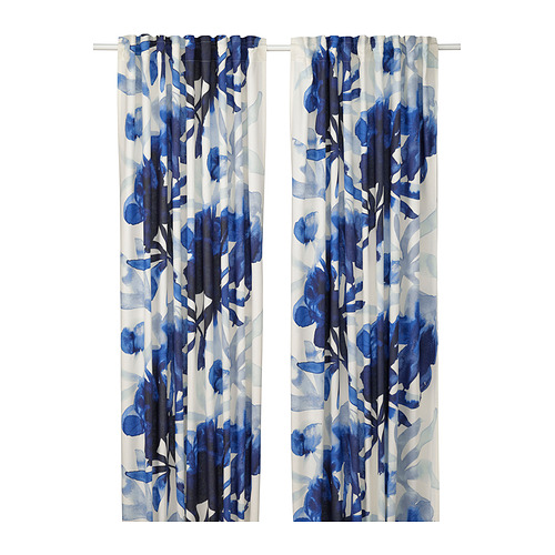 SKOGSNÄSSLA, curtains with heading tape, 1 pair. 1 of 5 open dialog