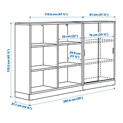 Measurement Illustration - TONSTAD storage combination
