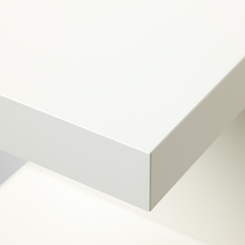 Estante de pared blanco moderno y minimalista, bordes limpios, diseño elegante. Perfecto para espacios pequeños.