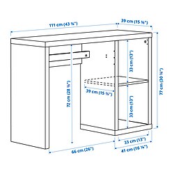 Measurement Illustration - KALLAX desk