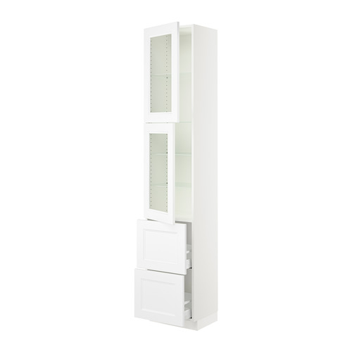 SEKTION / MAXIMERA, high cb w 2 glass drs/2 drawers. 1 of 3 open dialog