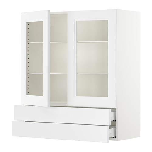 SEKTION / MAXIMERA, wall cab w 2 glass doors/2 drawers. 1 of 3 open dialog