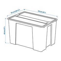 Ilustración de medidas - SAMLA caja con tapa