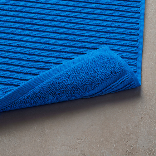 Alfombra de baño de algodón azul brillante, muy absorbente, de secado rápido, colección ALSTERN.