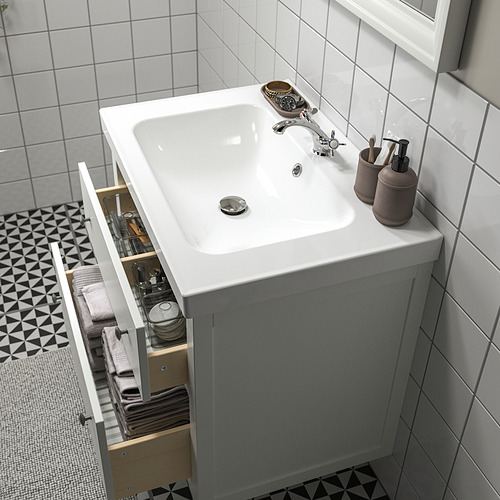 HEMNES / ORRSJÖN, Bathroom vanity with sink & faucet. 3 of 4 open dialog