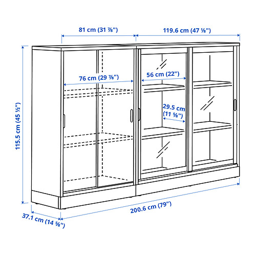 Illustration with measurements for the product: TONSTAD.