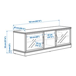 Ilustración de medidas - LANESUND mueble TV