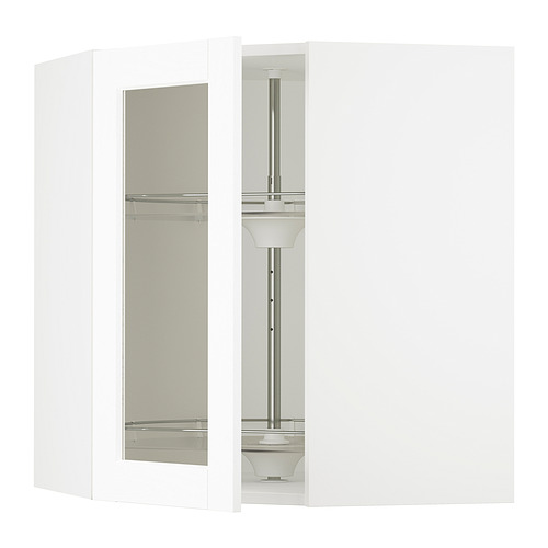 SEKTION, corner wall cab w carousel/glass dr. 1 of 3 open dialog