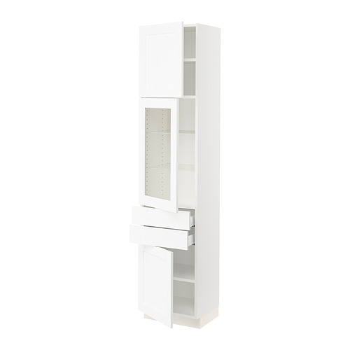 SEKTION / MAXIMERA, hi cb w glass dr/2 drwrs/2 doors. 1 of 3 open dialog