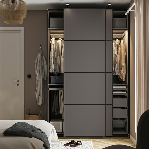 PAX / MEHAMN, wardrobe with sliding doors. 2 of 3 open dialog
