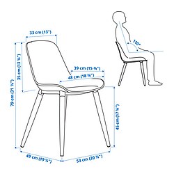 Measurement Illustration - GRÖNSTA chair