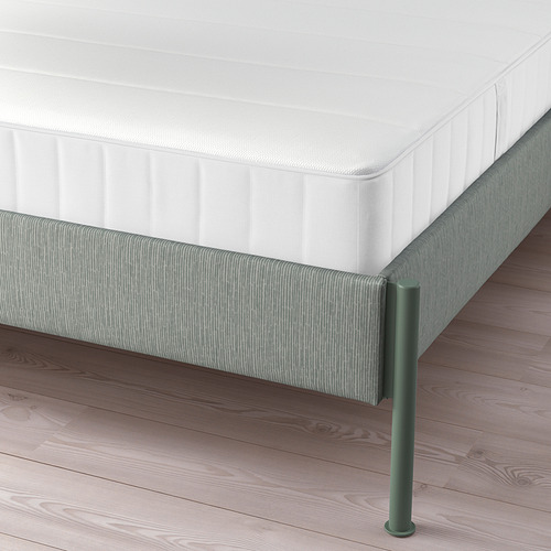 TÄLLÅSEN, upholstered bed frame with mattress. 2 of 14 open dialog