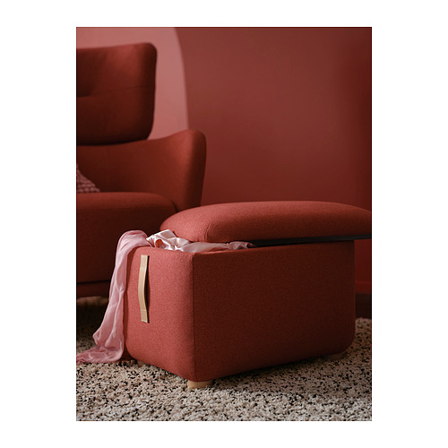 OSKARSHAMN, ottoman with storage. 2 of 4 open dialog