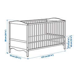 Measurement Illustration - SMÅGÖRA crib