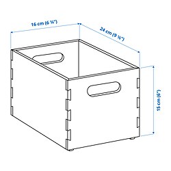 Ilustración de medidas - UPPDATERA caja almacenaje