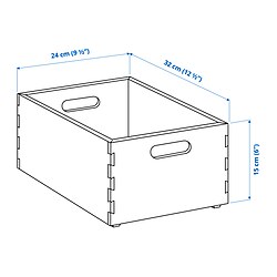 Ilustración de medidas - UPPDATERA caja almacenaje
