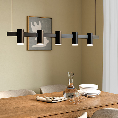 KRANSALG, pendant lamp with 5 lights. 2 of 3 open dialog