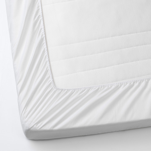 Protector de colchón blanco, impermeable, seguro para los niños.