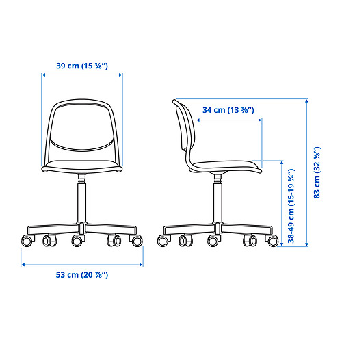 MICKE / ÖRFJÄLL, desk and chair. 9 of 9 open dialog