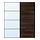 Current variation: black mirror glass/double sided dark brown oak effect