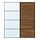 Select colour variation: black mirror glass/double sided walnut