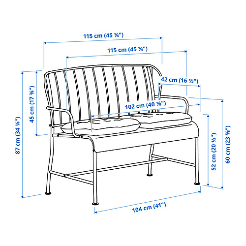 LÄCKÖ, loveseat, outdoor. 3 of 3 open dialog