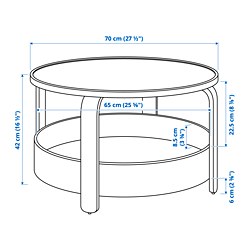 Measurement Illustration - BORGEBY coffee table